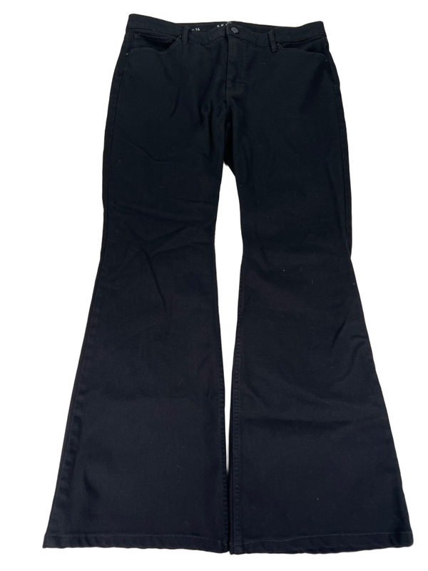 White House Black Market Women's Black The Skinny Flare Denim Jeans - 14