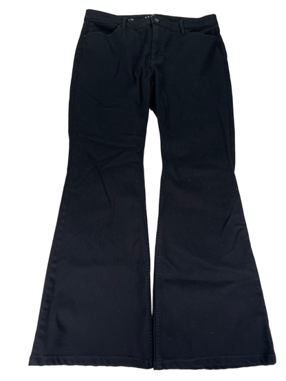 White House Black Market Women's Black The Skinny Flare Denim Jeans - 14