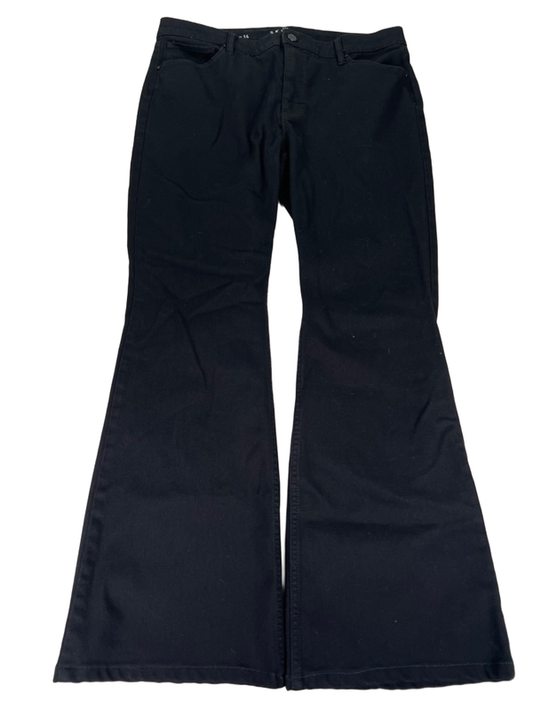 White House Black Market Women's Black The Skinny Flare Denim Jeans - 14