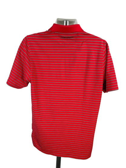 Under Armour Men's Striped Heatgear Short Sleeve Golf Polo Shirt - M image 2