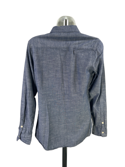 Lucky Brand Women's Blue Live In Love Long Sleeve Button Up Shirt - S image 2
