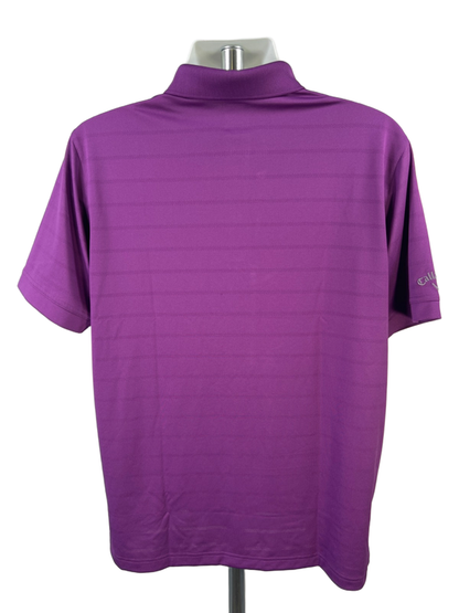 Callaway Men's Purple Opti-Dri Short Sleeve Golf Polo Shirt - M image 2