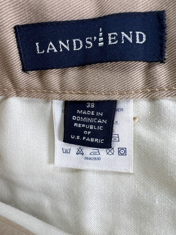 Lands End Men's Beige/Khaki Straight Leg Dress Pants - 38x29 image 3