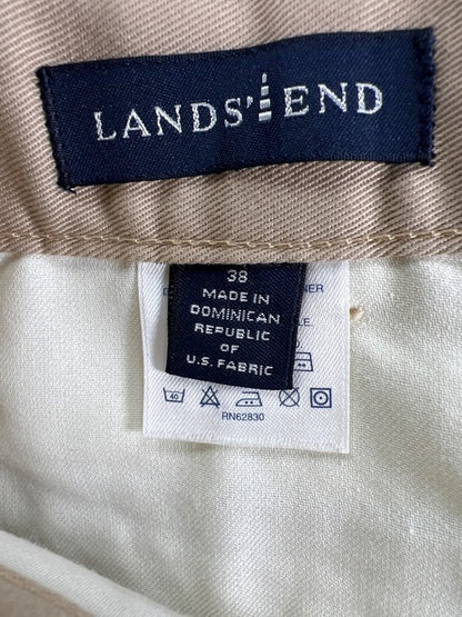 Lands End Men's Beige/Khaki Straight Leg Dress Pants - 38x29 image 3