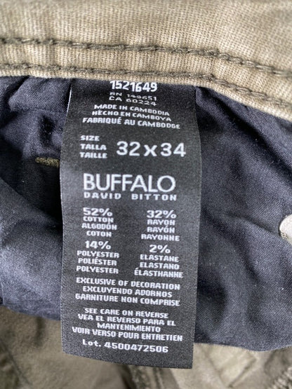 Buffalo David Bitton Men's Green Archer Slim Stretch Cotton Blend Pants - 32 image 3