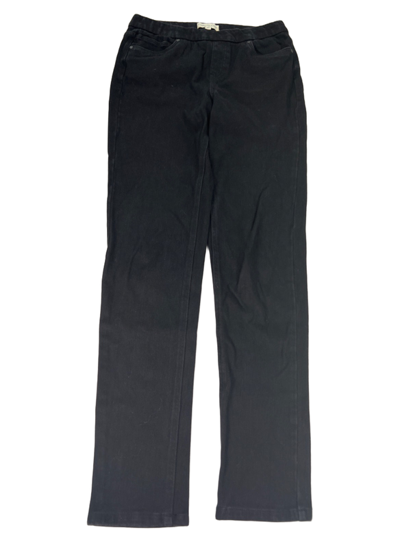 Coldwater Creek Women's Black Knit Denim Mid Rise Jegging Pants - 10 Tall
