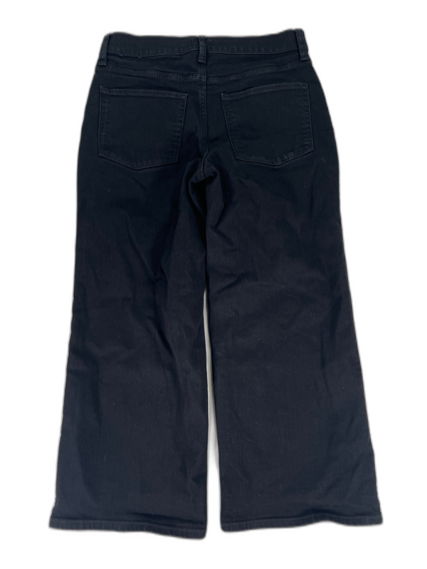 J.Crew Women's Black Wide Leg Crop Denim Jeans - 28 Petite image 2