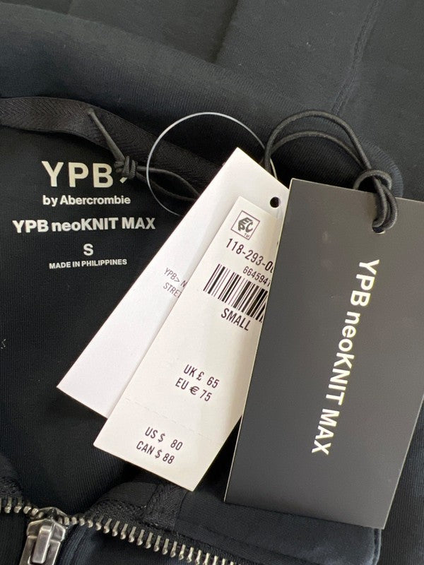 YPB By Abercrombie Men's Black Neoknit Stretch Quarter Zip Jacket - S image 3