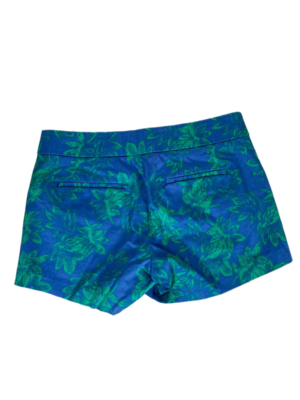 J.Crew Women's Blue/Green Leaf Print 3in Chino Shorts - 0 image 2