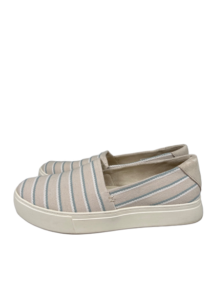 Toms Women's Ivory/Blue Striped Kameron Slip On Sneakers - 8.5 image 5
