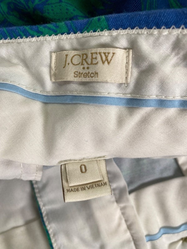 J.Crew Women's Blue/Green Leaf Print 3in Chino Shorts - 0 image 3