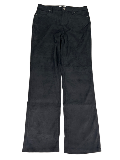 Coldwater Creek Women's Black Faux Suede High Rise Straight Leg Pants - 10