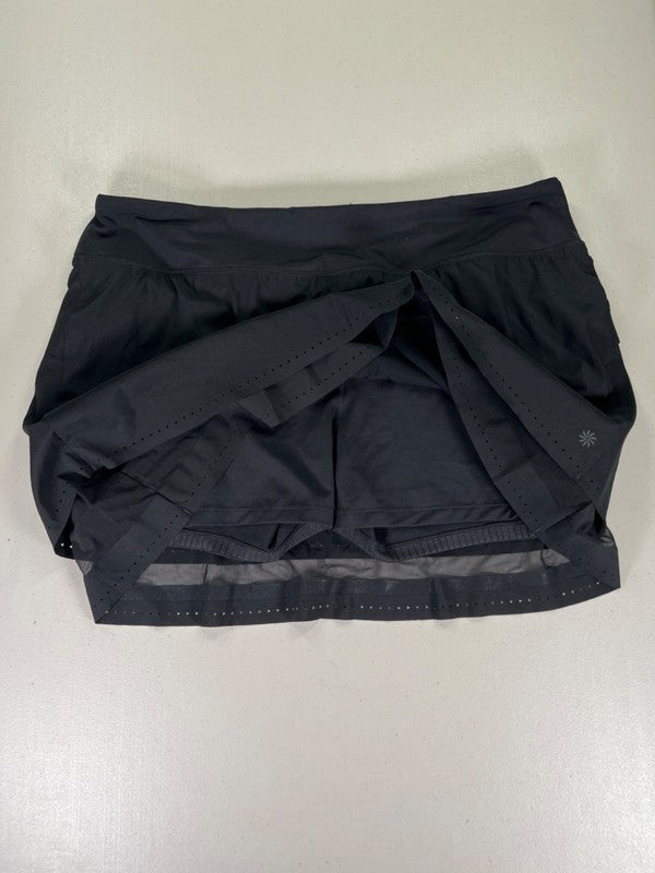 Athleta Women's Black Laser Run Pull On Eyelet Lined Athletic Skort - XL image 3
