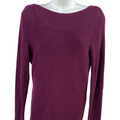 White House Black Market Women’s Purple Open Back Satin Lined Sweater - S