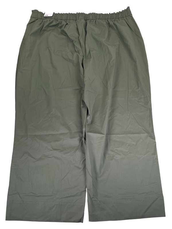 Lane Bryant Women's Green Mid Rise Wide Leg Pull On Pants - 28 image 2