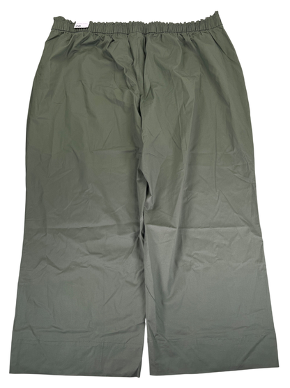 Lane Bryant Women's Green Mid Rise Wide Leg Pull On Pants - 28 image 2