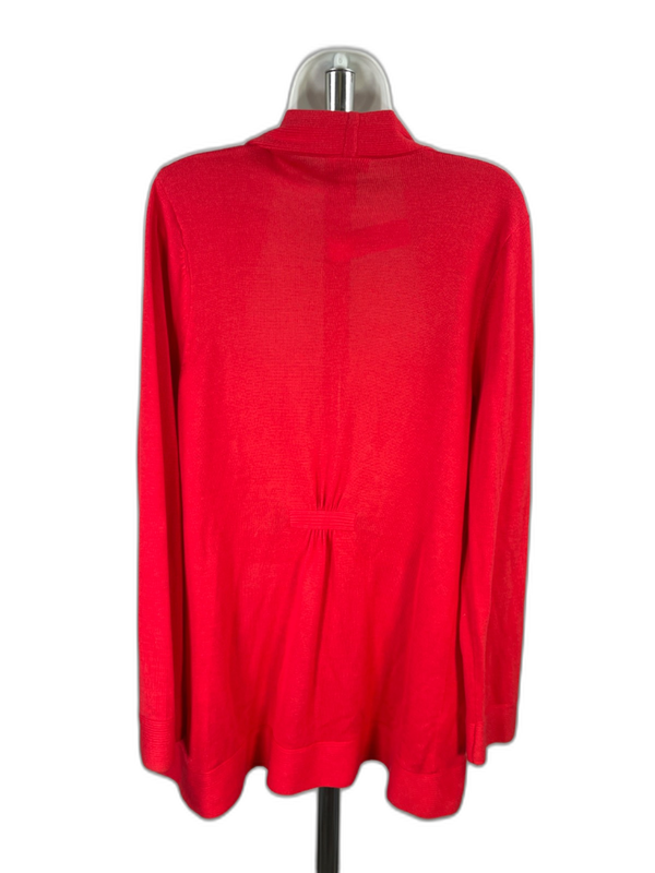 Chico's Women's Red Long Sleeve Open Front Cardigan Sweater - 2/US L image 2