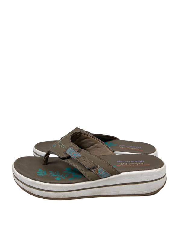 Skechers Women's Blue/Taupe Upgrades Marina Bay Flip Flop Sandals - 8 image 5