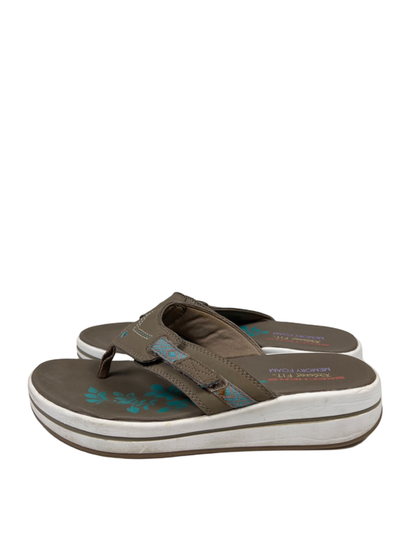 Skechers Women's Blue/Taupe Upgrades Marina Bay Flip Flop Sandals - 8 image 5