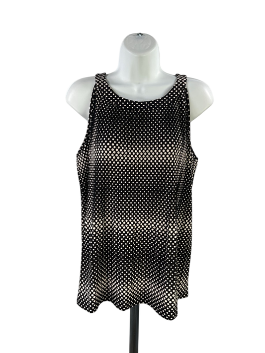 Adrianna Papell Women's Black Pleated Halter Tank Top - M