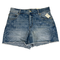 M Jeans by Maurices Women's Medium Wash High Rise Printed Jean Shorts - 12