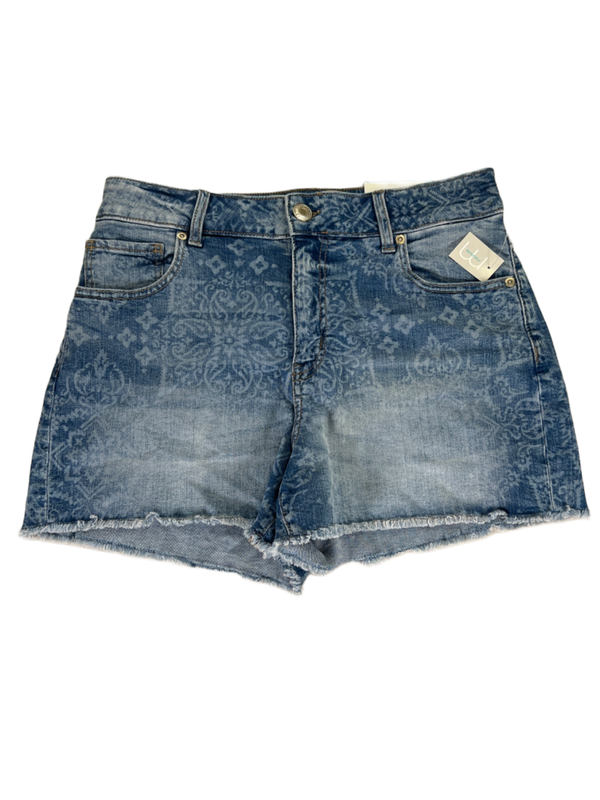 M Jeans by Maurices Women's Medium Wash High Rise Printed Jean Shorts - 12