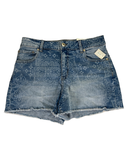 M Jeans by Maurices Women's Medium Wash High Rise Printed Jean Shorts - 12