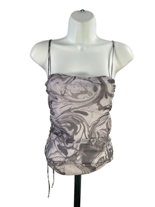 Urban Outfitters Women's Gray Ruched Side Sleeveless Cami Top - M