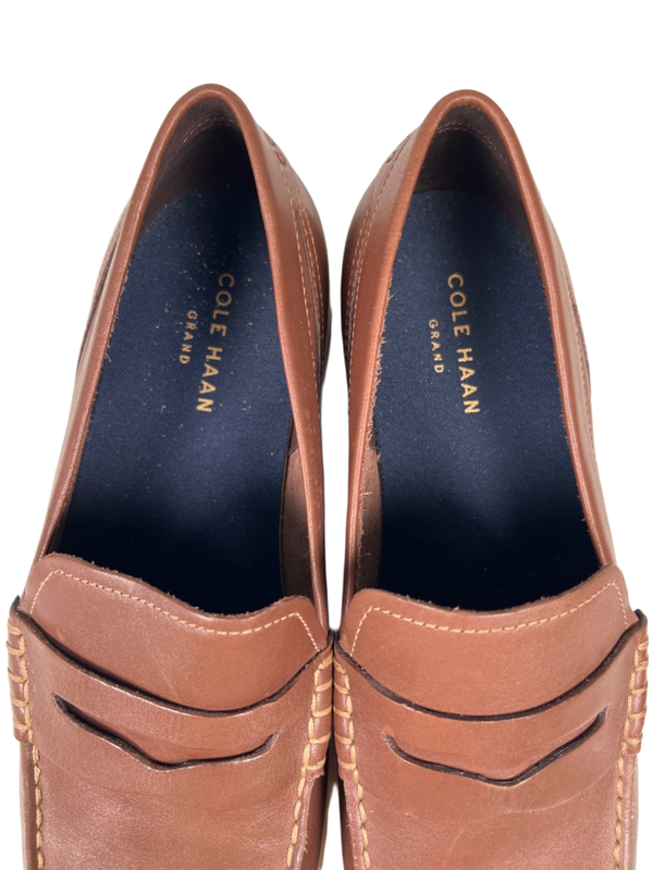 Cole Haan Men's Brown Grand Atlantic Penny Moc Toe Slip On Loafers - 11 image 3