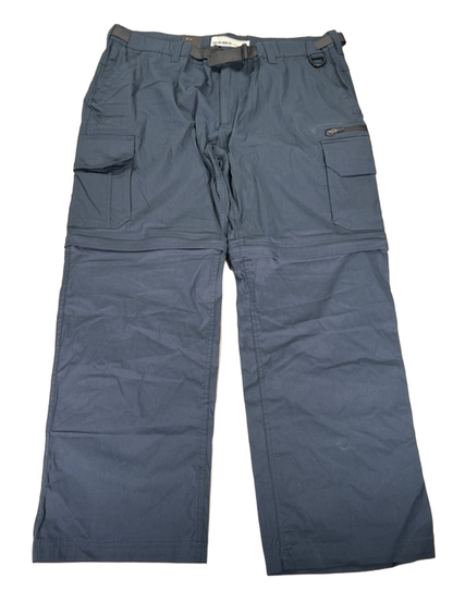 B.C Clothing Men's Blue Convertible Cargo Hiking Pants - XXL X 30