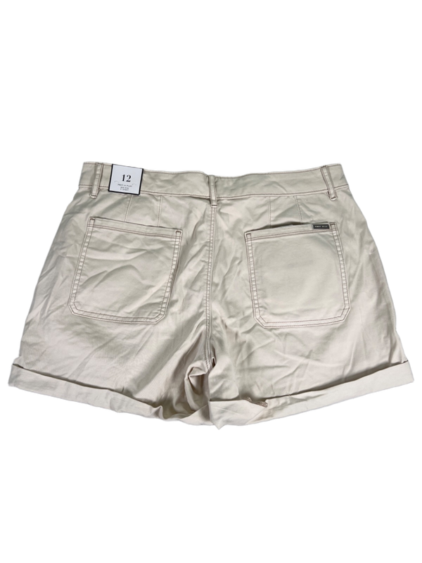 White House Black Market Women's Beige Pret-A-Play Cuffed Mid Rise Shorts - 12 image 2