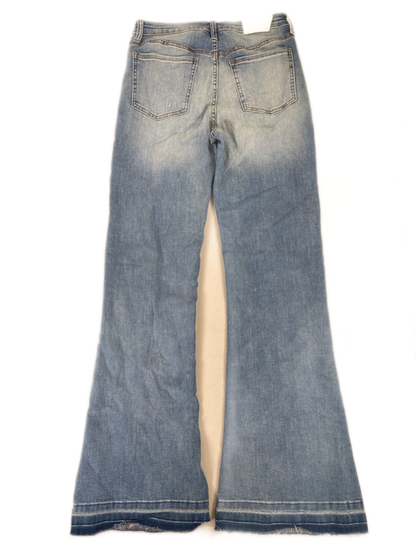 Harper Heritage Women's Light Wash Ripped High Rise Flare Jeans - 28 image 2