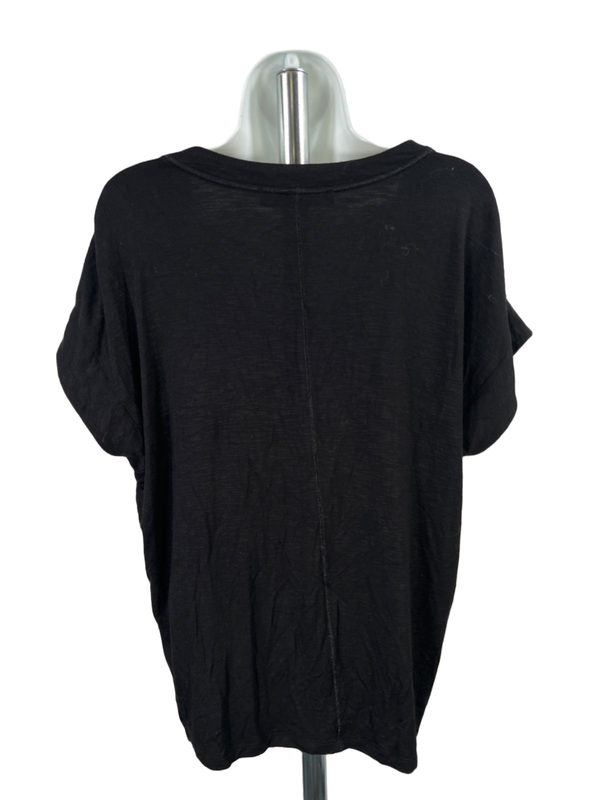 White House Black Market Women's Black V-Neck Sleeveless T-Shirt - L image 2