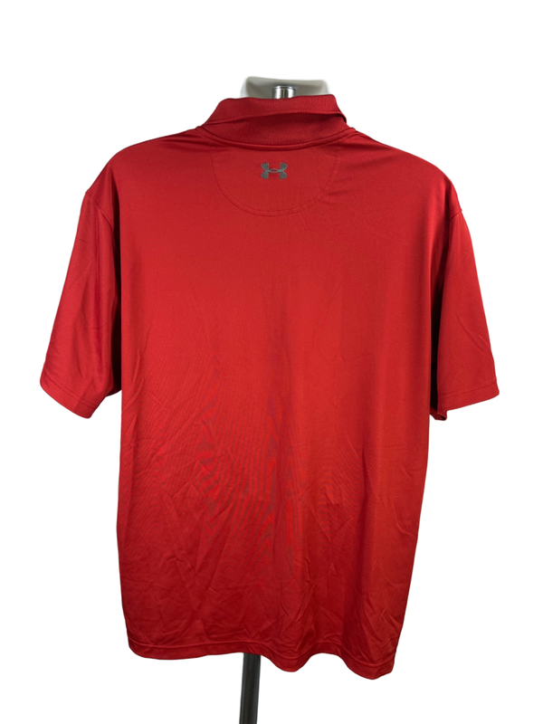 Under Armour Men's Red Heatgear Loose Short Sleeve Golf Polo Shirt - 2XL image 2