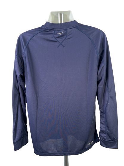 Mizuno Men's Navy Blue Performance Comp Long Sleeve Baseball Athletic Shirt - L image 2