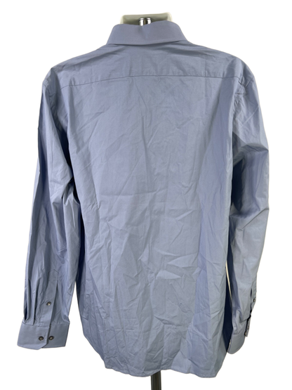 Express Design Studio Men's Blue Modern Fit Long Sleeve Button Up Shirt - XL image 2