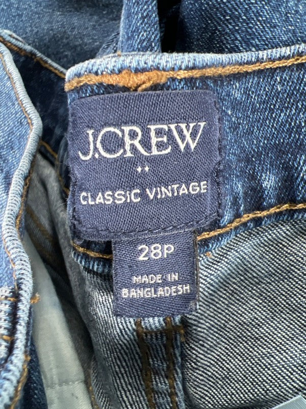 J.Crew Women's Dark Wash Classic Vintage Fringe Trim Jeans - 28 Petite image 3