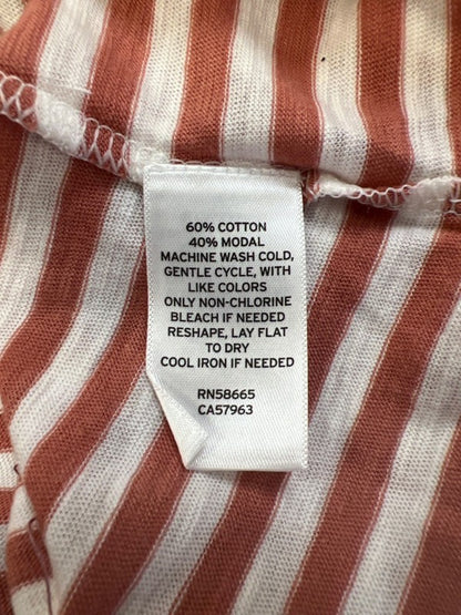 Caslon Women's Pink/White Striped Lightweight Short Sleeve Tee Shirt - XL image 4