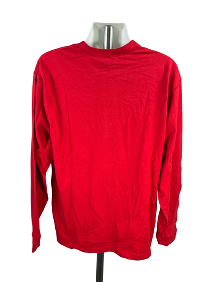 Structure Men's Red Blue Original Outdoor Long Sleeve Quarter Button Shirt - XL image 2