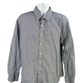 Nautica Men's Blue/Green Houndstooth Long Sleeve Button Up Shirt - XL