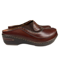 Spring Step L'Artiste Women's Brown Leather Hand Painted Chino Clogs - 40/US 9