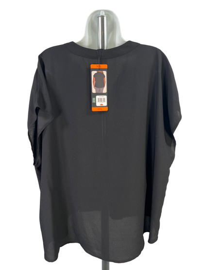Banana Republic Women's Black Short Sleeve V Neck Blouse - XXL image 2