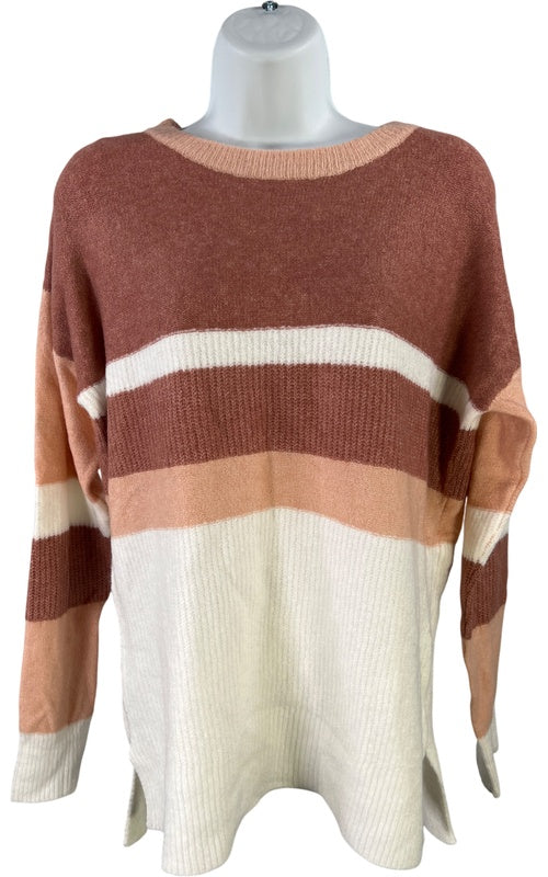 Staccato Women’s Pink Colorblock Striped Long Sleeve Sweater - S image 2