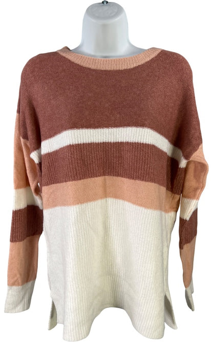 Staccato Women’s Pink Colorblock Striped Long Sleeve Sweater - S image 2