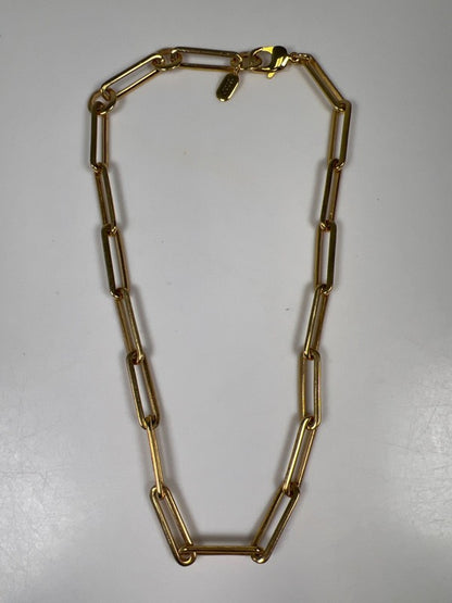 Jenny Bird Women's Gold Tone Paperclip Chain Link Necklace W/ Extender Chain - L