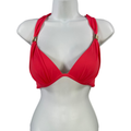 Victoria's Secret Women's Pink/Coral Triangle Bikini Swim Top - M