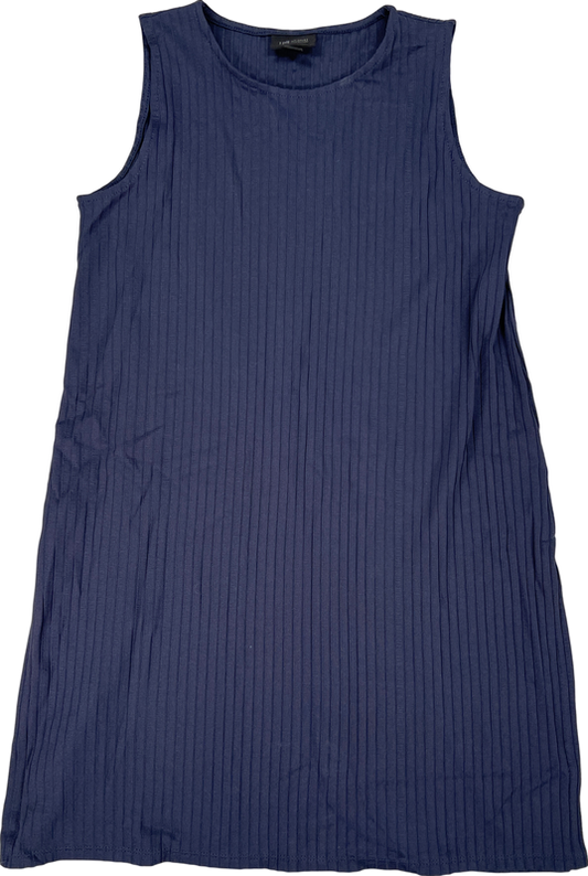 J.Jill Wearever Collection Women’s Blue Ribbed Side Split Tank Top Dress - XS