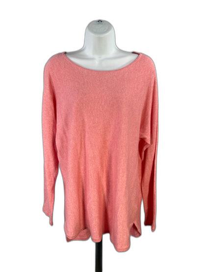Michael Kors Women's Pink Thin Knit Long Sleeve Sweater - M