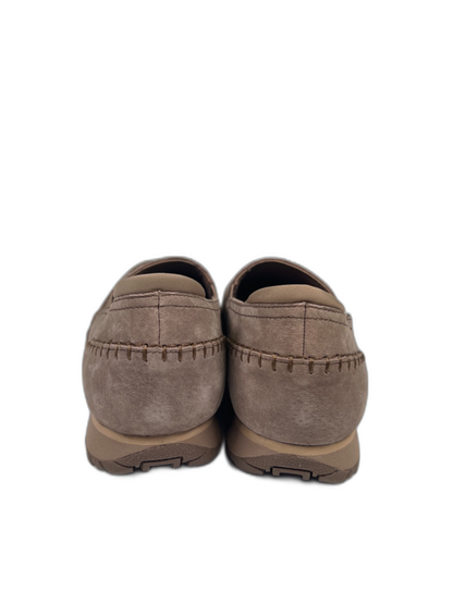 Skechers Women's Brown/Taupe Suede Relaxed Fit Biker Alumni Loafers - 8.5 image 4