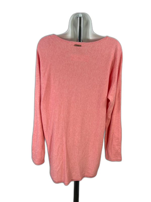 Michael Kors Women's Pink Thin Knit Long Sleeve Sweater - M image 2